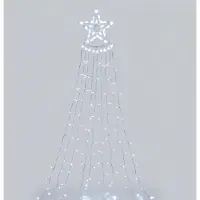 Aigostar Pentagram Waterfall Cold White 5m + 2m Solar Lyskæde