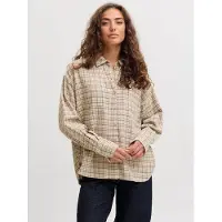 JJXX Bluse 'JXJAMIE' creme / mørkebrun / mint / hvid