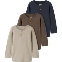 Name It Mini Shirts beige / blå / brun