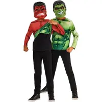 Rubies Udklædning - Marvel Hulk Reversable - - 5-6 år (110-116) - Udklædning