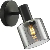ITALUX Santia loft-/væg lampe til hallen sort røget