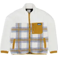 KAVU - Mærker - Willow Creek Sherpa Fleece Jacket W Horizon Plaid til UnisexUld - Størrelse L - Hvid
