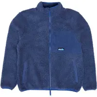 KAVU - Mærker - Wayside Sherpa Fleece Jacket Dark Navy til Unisex - Størrelse L - Blå