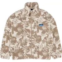 KAVU - Mærker - Loven Sherpa Fleece Jacket W Blown Out Bloom til Unisex - Størrelse L - Beige