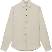 Superdry Superdrytil kvinder. W4010587A Premium Slim skjorte beige (XXS), Casual, Linned, Lange ærmer
