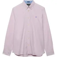 Superdry Superdrytil mænd. M4011247A Lyserød Preppy Oxford skjorte (XXL), Casual, Pink, Bomuld, Lange ærmer