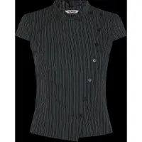 Weekday Bluse 'Robin' grå / lysegrå / sort