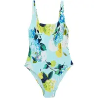 Next Formgivende badedragt navy / aqua / lime / hvid