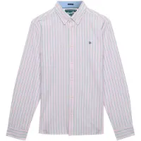 Superdry Superdrytil mænd. M4011247A Lyserød Preppy Oxford skjorte (M), Casual, Pink, Bomuld, Klassisk, Lange ærmer