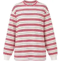EDITED The Label Shirts 'Vala' rød / hvid