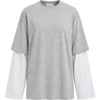 EDITED The Label Shirts 'Simi' grå / hvid