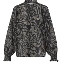 PULZ Bluse 'PZEsita' antracit / khaki / sort