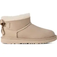 Ugg UGGunisex til børn. 1185920K Ultramini Bailey Bow læderstøvletter beige (36), Fast, Ingen, Casual, børnetøj