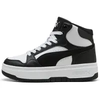 Puma Rebound Femme Mid Sneakers Women, Shoes, White/Black, 40.5