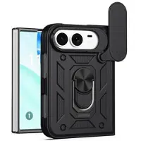 Mtp Products iPhone Duo Roterende Ring Hybrid Cover med Kameraskjold - Sort
