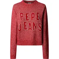 Pepe Jeans Pepe Jeanstil kvinder. PL702270 Rød Pandora-trøje (S), Casual, Akryl, Lange ærmer, Bæredygtig