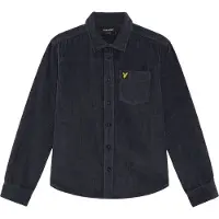 Lyle & Scott Skjorte - Fløjl - Dark Navy - - 14-15 år (164-170) - Skjorte