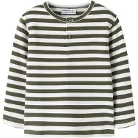 Name It Mini Stribet Top Med Lange Ærmer