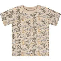 Minymo T-shirt - AOP - Feather Gray - - 7 år (122) - T-Shirt