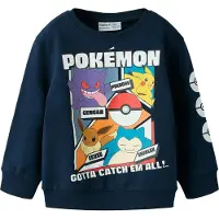 Name it Sweatshirt 'NMMSibo Pokemon' mørkeblå / mørkelilla / orange / hvid