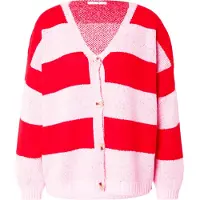 Hailys Cardigan 'Sa44nna' lyserød / knaldrød