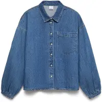 Vero Moda Bluse 'VMELORA' blue denim