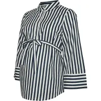 Mamalicious Bluse mørkeblå / hvid