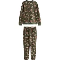 Next Pyjamas lang brun / khaki / lyseorange / hvid
