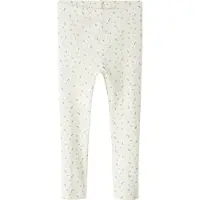 Name it Lil' Atelier Leggings - Rib - NmfGago - Coconut Milk/Small Flowe - - 4 år (104) - Leggings