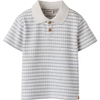 Name it Polo - Rib - Loose - NmmHaldur - Coconut Milk/Dusty - - 5 år (110) - Polo