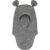 Huttelihut Elefanthue - Uldfleece - 1-lags - Medium Grey Melange - - 6-12 mdr - Elefanthue - Enkelt