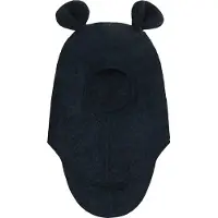 Huttelihut Elefanthue - Uldfleece - 1-lags - Navy Melange m. Øre - - 4-6 år (104-116) - Elefanthue - Enkelt
