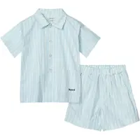 Liewood Sæt - Leona - Stripe Pure Sky/Creme De La Creme - - 2 år (92) - Shorts