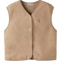 Name it Fleecevest - Teddy - NkmOwe - Sesame - - 7-8 år (122-128) - Fleecejakke