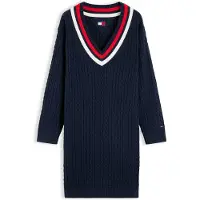Tommy Hilfiger Strikkjole navy / knaldrød / hvid