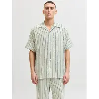 Jack & jones Skjorte 'JORCoba' mørkeblå / pastelgrøn / hvid