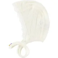 Joha Hjelm - Uld/Silke - Creme m. Hulmønster - - 45 cm - Babyhjelm