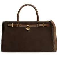 Tommy Hilfiger Håndtaske 'TOTE SUEDE' umbra / mørkebrun