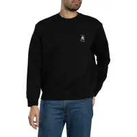 Armani Exchange A|X Armani Exchangetil mænd. XM001777AF10818UC001 Mini logo sweatshirt sort (S), Casual, Bomuld, Korte ærmer