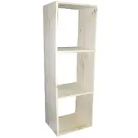 Wellhome Opbevaringskube Med 3 Rum Til Maling Lakering Eller Bejdsning 36x30x104.9 Cm