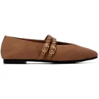 Xti Xtitil kvinder. 14640503-TAUPE Ballerinaer 146405 brun (41), Fast, Spænder, Casual