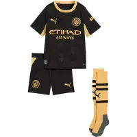 Puma Fodboldsæt - Manchester City Udebane - Sort/Flaxen - - 4 år (104) - Fodboldsæt