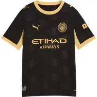 Puma Fodboldtrøje - Manchester City Udebane 26/27 - Sort/Flaxen - - 6 år (116) - Fodboldtrøje