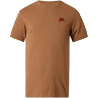 Nike T-Shirt NSW Club - Brun/Rød, størrelse X-Large