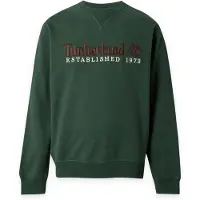 Timberland Sweatshirt 'ESTABLISHED 1973' lysebeige / brun / mørkegrøn