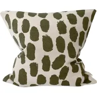 Fine Little Day Dots pudebetræk 48x48 cm Beige/Olivengrøn