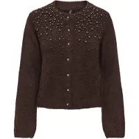 ONLY Cardigan 'ONLMiggie' mørkebrun / sølv