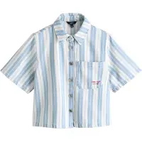 Next Bluse lyseblå / hvid