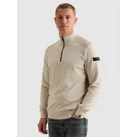 PME Legend Pullover 'Pullover in 100% cotton with half-zip' beige