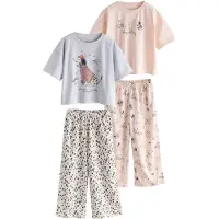 Next Nattøj grå / pastelpink / sort / hvid